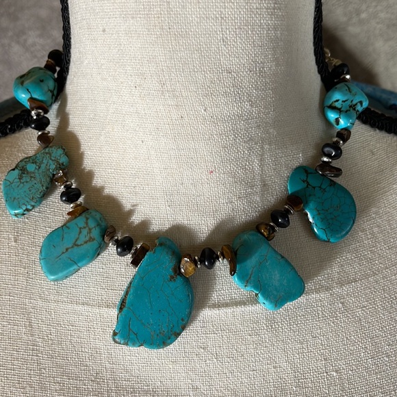 Boho real Genuine Turquoise Necklace - Picture 3 of 4